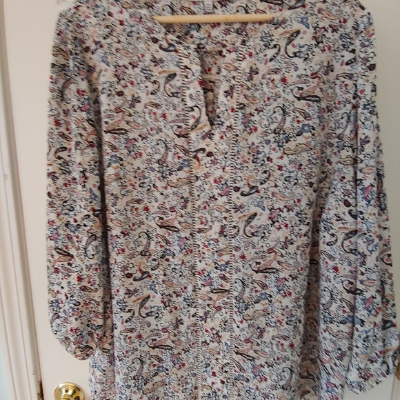 NWOT Collective Concepts Warner Lattice Detail Floral & Paisley Blouse – Size 2X - Picture 8 of 12